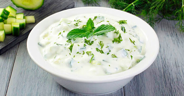Yogurt and cucumber