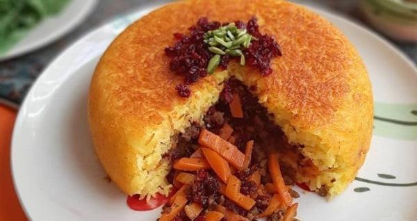 طرز تهیه ته چین مجلسی با مرغ و هویج